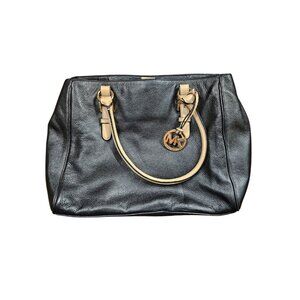 Michael Kors Black Leather Tote Bag